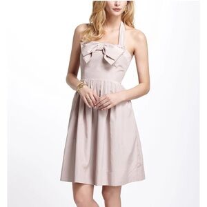 Anthropologie BHLDN Bow Halter Dress by Hitherto